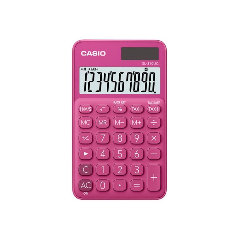 4549526700101-Calculatrice de poche Casio SL-310UC - 10 chiffres - alimentation batterie et solaire - rou-P_79429486_1-0