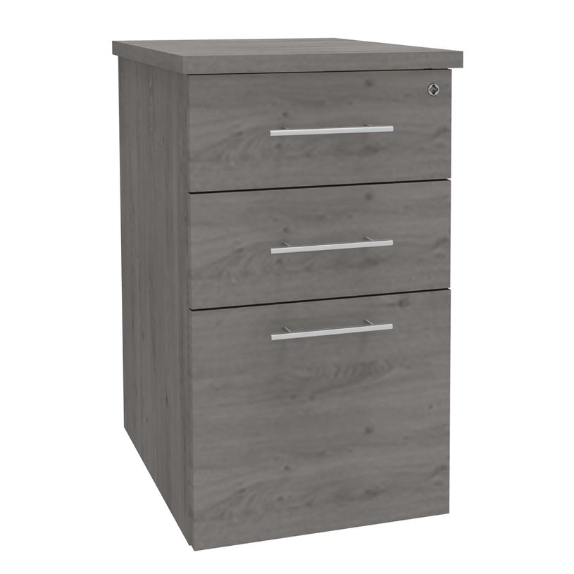 3253310161344-Caisson bout de bureau IDRA/DUAL - L47 x P60 cm - Imitation Chêne gris-P_79432150_1-0