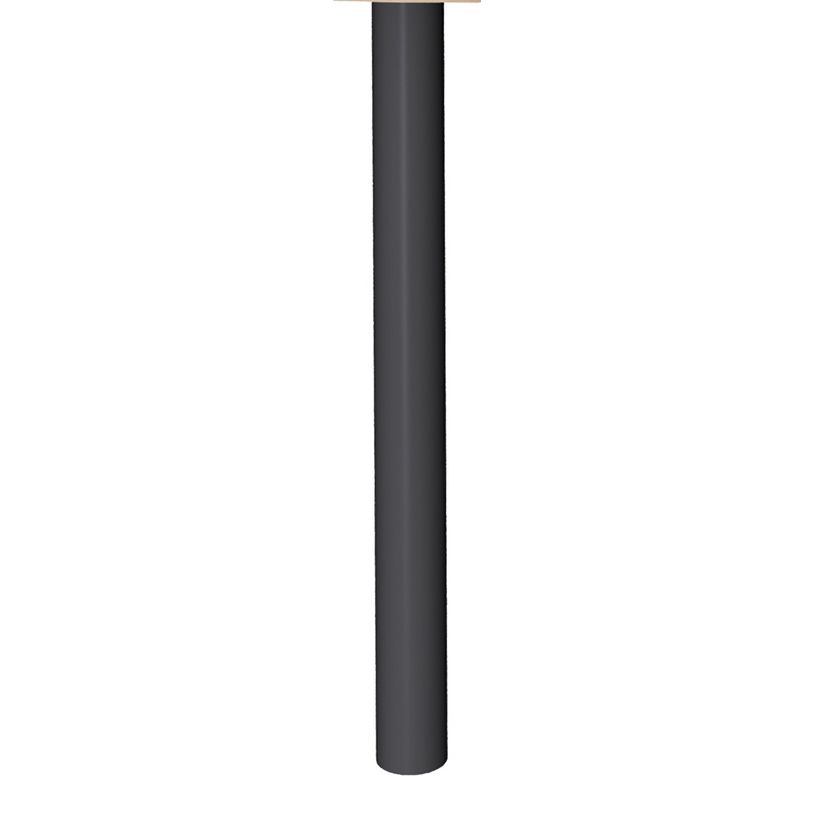 3253310161863-Extension IDRA/DUAL sur pied tube - 80 x 60 cm - Pied anthracite - plateau imitation Chêne-P_79432200_2-1