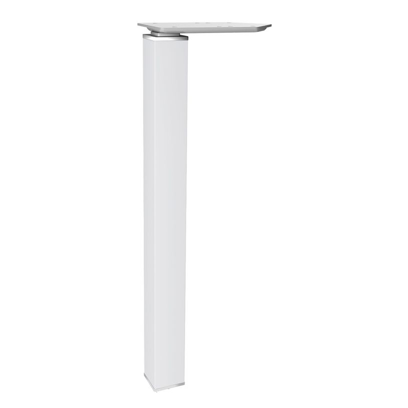3253310165328-Bureau vague symétrique EXPRIM - L180 cm - Plateau imitation Chêne gris - Pieds blanc-P_79432413_2-2