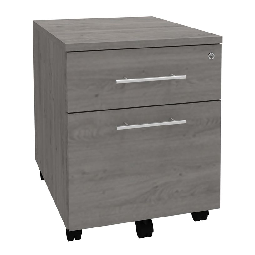3253310165380-Caisson mobile EXPRIM/LOFTER/LEVEL - L43 x H56 x P60 cm - 2 tiroirs dont 1 DS - Imitation C-P_79432419_1-0