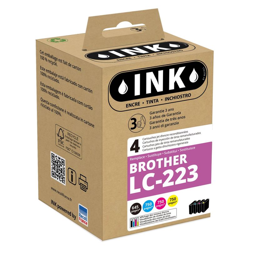 8720282008809-Cartouche compatible Brother LC223 - pack de 4 - noir, cyan, magenta, jaune - ink-P_79434180_1-0