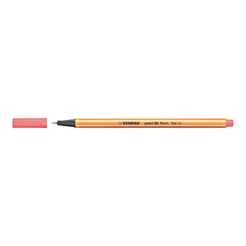 4006381438568-STABILO Point 88 - Feutre fin - 0.4 mm - rouge fluo-P_79439231_1-0