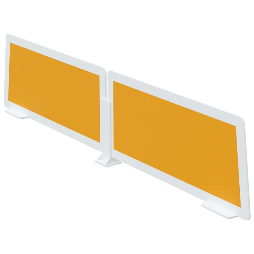 3660141256147-Lot de 2 écrans de séparation en polystyrène - H35 x L60 cm - orange-P_79441073_1-0