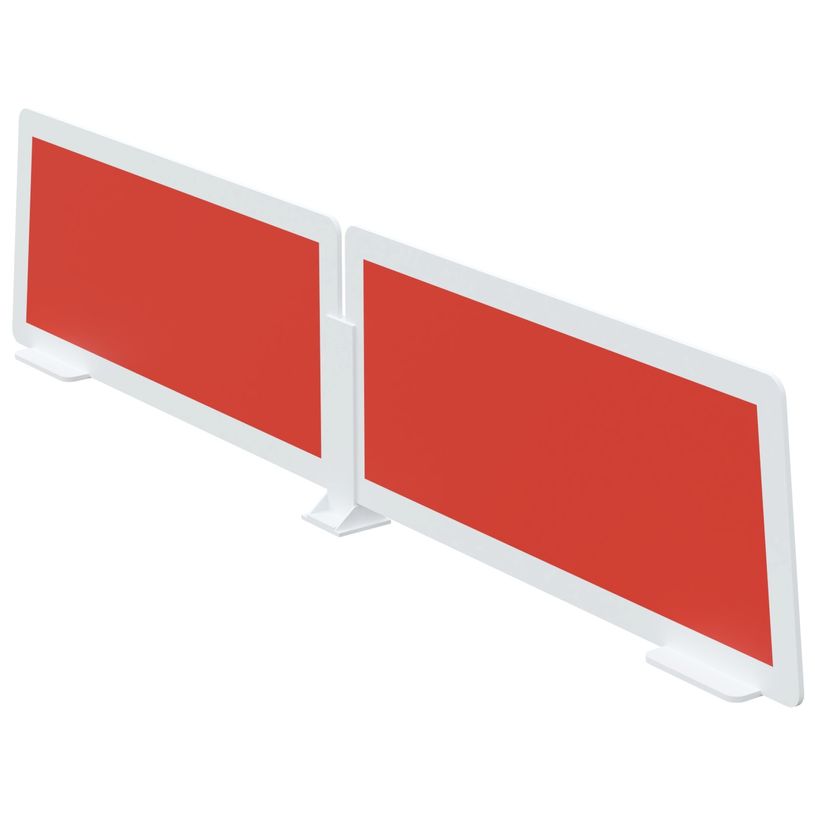 3660141256178-Lot de 2 écrans de séparation en polystyrène - H35 x L60 cm - rouge-P_79441076_1-0