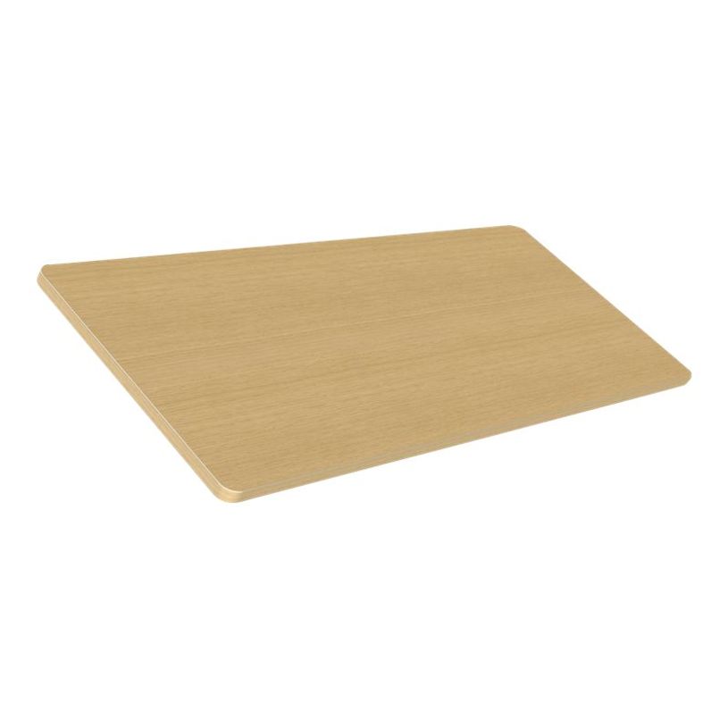 2012349454565-Bureau EVIDENCE - 160 cm - Pieds blancs - Plateau imitation chêne clair-P_79441309_1-3