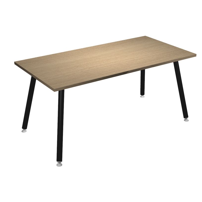 2012349511190-Table haute - 160 x 80 x 105 cm - Pieds métal noirs - Chêne-P_79441700_1-0