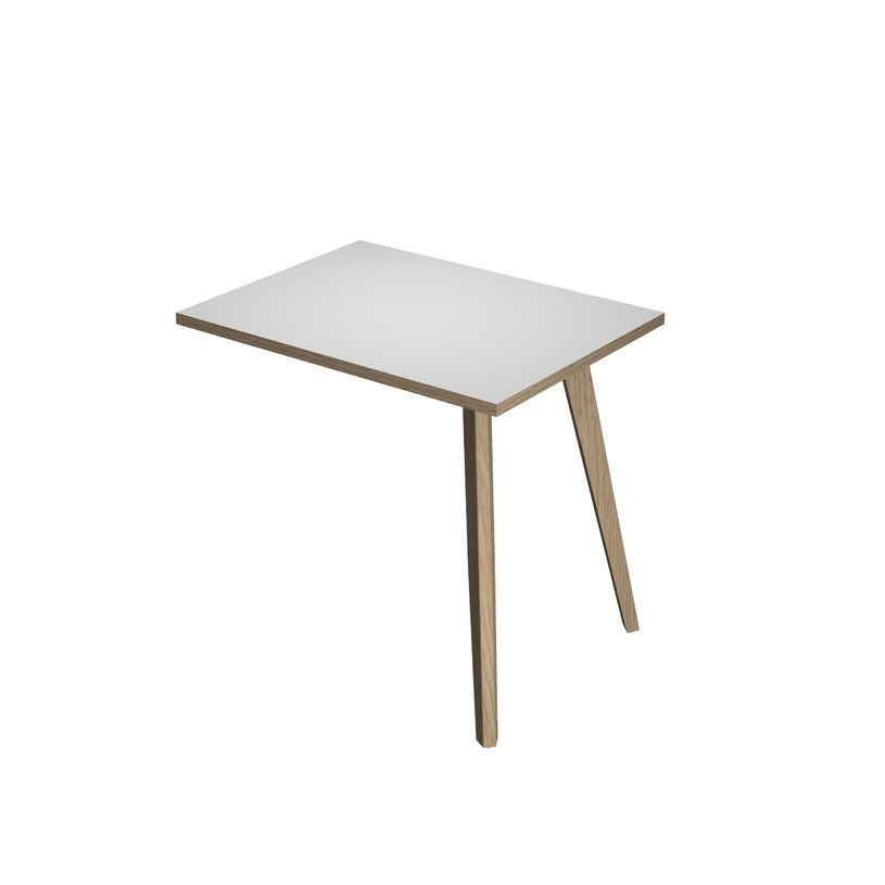 2012349512517-Retour direct pour bureau - L80 x H74 x P60 - Pieds bois - plateau blanc chants chêne-P_79441766_1-0
