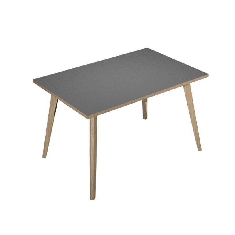 2012349512814-Bureau LEONARDO - 120 cm - Pieds bois - Anthracite chants chêne-P_79441781_1-0