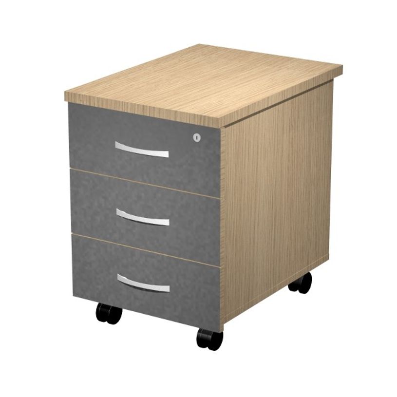 2012349513644-Caisson mobile en bois - Largeur 41,8 cm - 3 tiroirs - Anthracite-P_79441822_1-0
