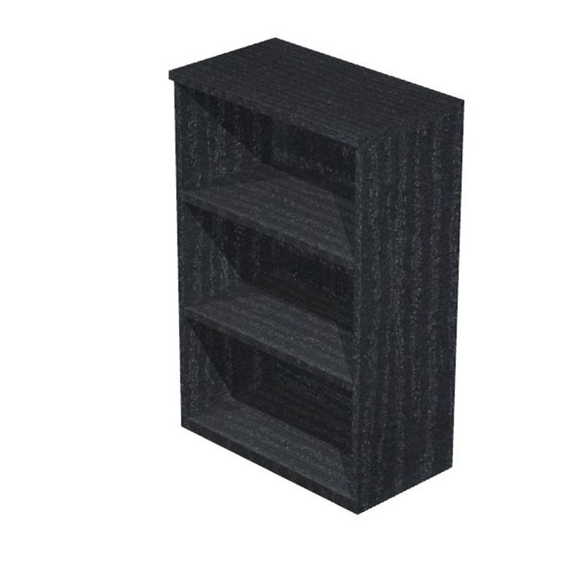 2999999002745-Bibliothèque mi-haute Trend - L80xP35xH120 cm - 2 étagères - imitation frêne-P_79441829_1-0