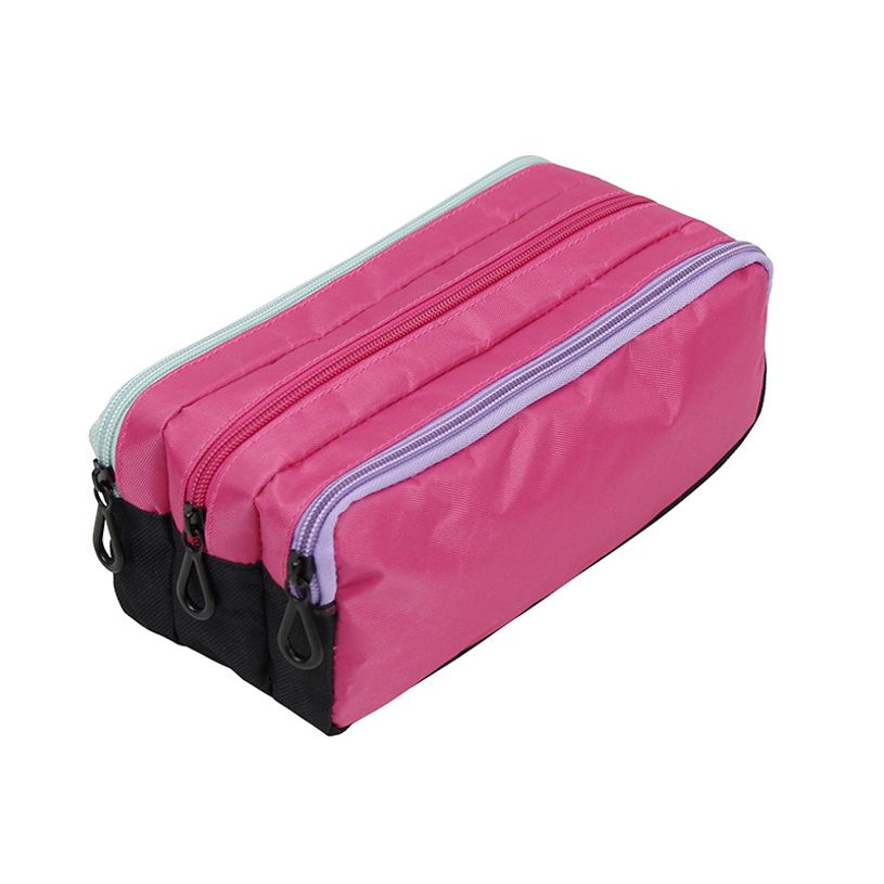 3135258858374-Trousse rectangulaire King Size Triple - 3 compartiments - 4 coloris disponibles - Viquel-P_79442862_4-3
