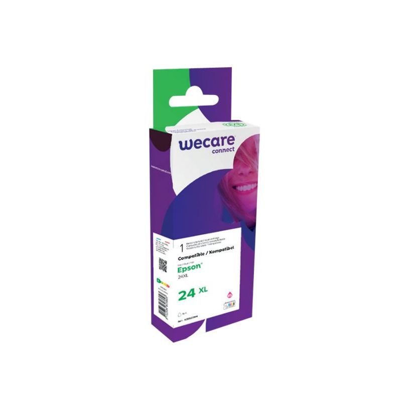 3112539803803-Cartouche compatible Epson 24XL Eléphant - magenta clair - Wecare-P_79443333_1-0