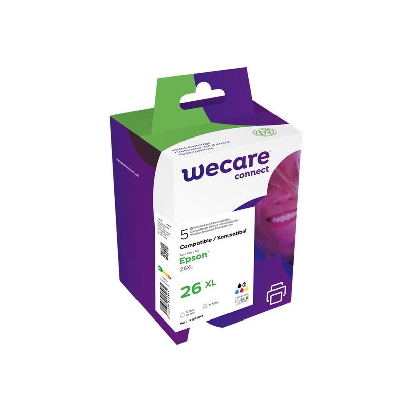 3112539803964-Cartouche compatible Epson 26XL Ours polaire - pack de 5 - noir photo, noir, cyan, magenta,-P_79443344_1-0