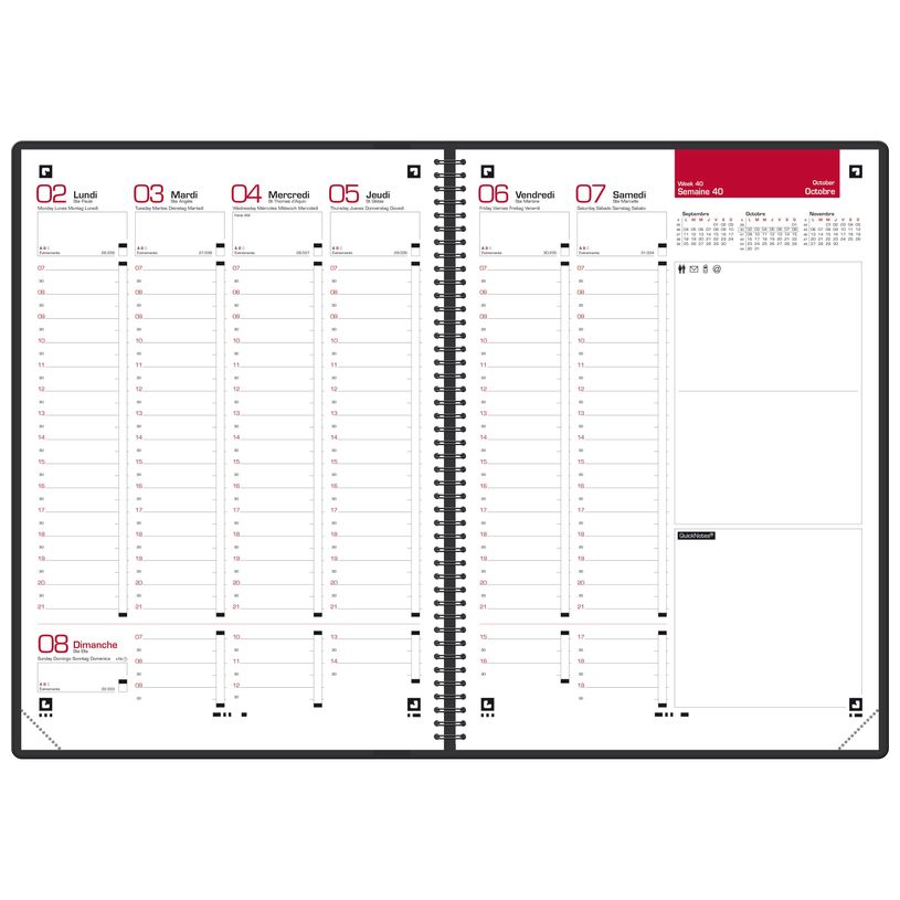 3147280167393-Agenda Oxford Heritage - 1 semaine sur 2 pages - 15 x 21 cm - différentes couleurs dispon-P_79443596_10-4