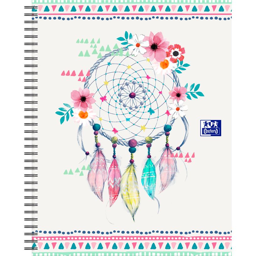 3020120144917-Oxford Boho Chic - Cahier spiralé A4+ - 120 pages - ligné-P_79444620_4-1