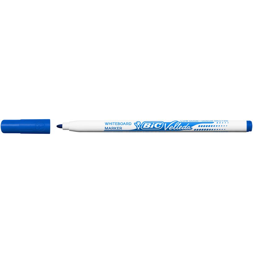 3086123368552-BIC VELLEDA 1721 - Pack de 5 marqueurs effaçables format spécial - pointe fine - bleu-P_79445395_5-1
