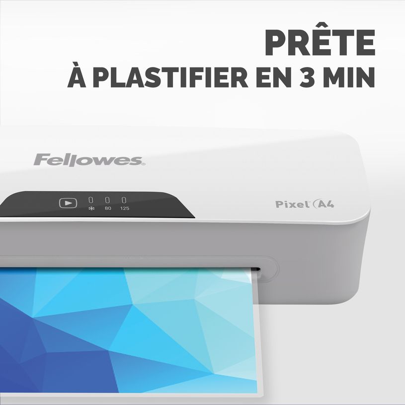 043859753215-Fellowes Pixel - Plastifieuse A4 - de 80 à 125 microns, à chaud et à froid - anti-bourrag-P_79445446_2-1